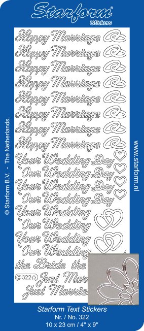 Sticker Starform 322 - Happy Marriage - Silver