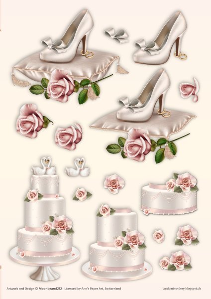 3D Sheet (A5) Ann's Paper Art Wedding 3DCE13018