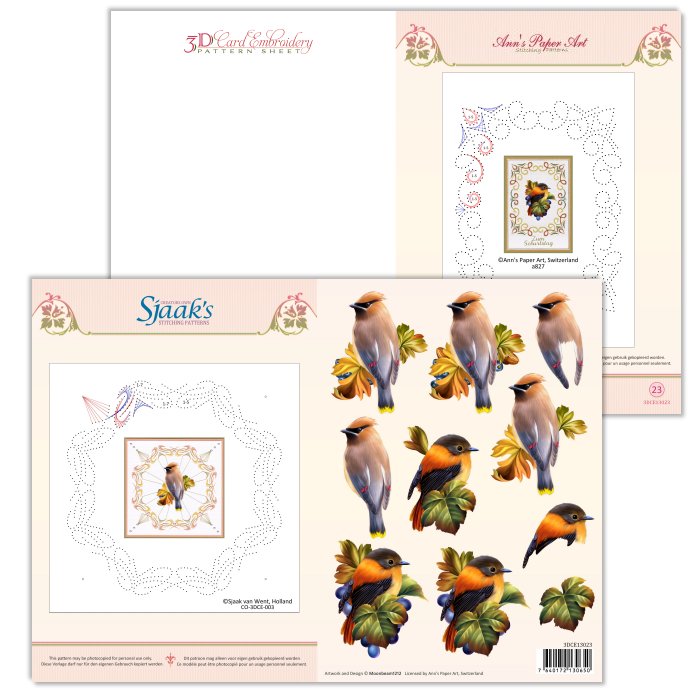 3D Card Embroidery Patterns with Ann & Sjaak #23