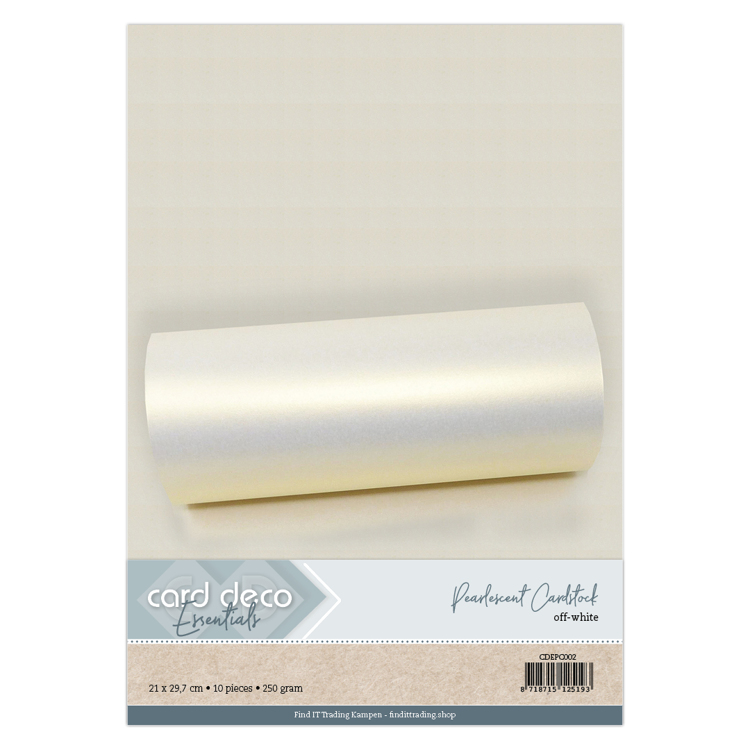 Card Deco Essentials Pearlescent Cardstock Off White