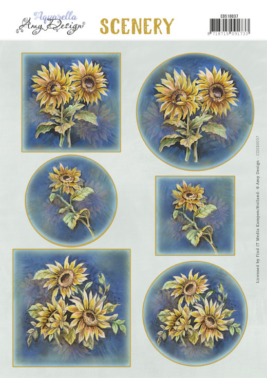 Pushout Sheet Scenery - Amy Design - Sunflowers CDS10037
