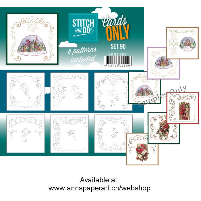 Cards only Stitch 90 - 6 vorgeprickelt Auflegekarten