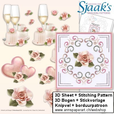 Sjaak's Stickvorlage CO-2017-016 & 3D Bogen 3DCE13017
