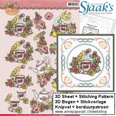 Sjaak's Stickvorlage CO-2017-035 & 3D Bogen CD10899