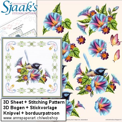 Sjaak's Stickvorlage CO-2018-044 + 3D Bogen 3DCE13004