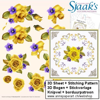 Sjaak's Stickvorlage CO-2018-054 & 3D Bogen 3DCE13002