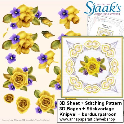 Sjaak's Stickvorlage CO-2019-097 & 3D Bogen 3DCE13002