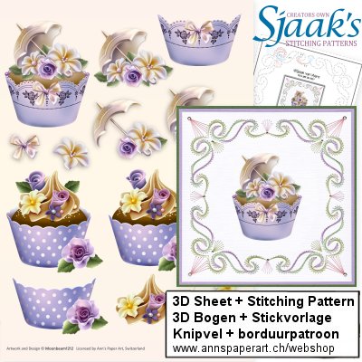 Sjaak's Stickvorlage CO-2019-107 & 3D Bogen 3DCE13016