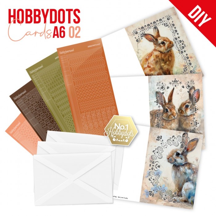 Dot and Do Pre-printed Card Set-2 - A6 - Rabbit