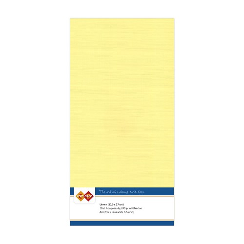 Linnen cardstock 04 Yellow (5 Sheet 13.5 x 27cm)