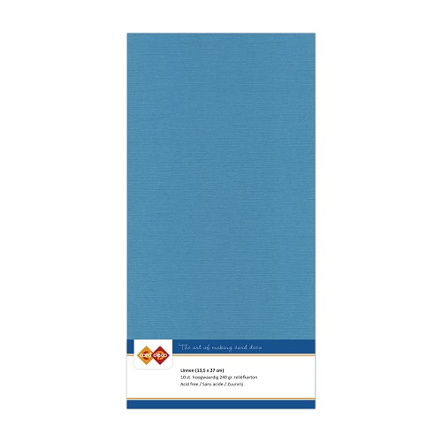 Linnen cardstock 40 turquoise (5 Sheets 13.5 x 27cm)