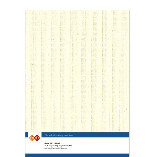Linen cardstock - A4 - 02 Cream (5x A4 Sheets)