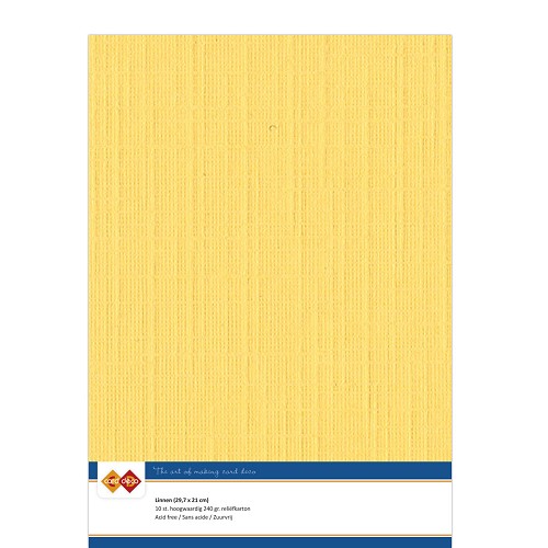 Linen cardstock - A4 - 05 Ocher (5x A4 Sheets)