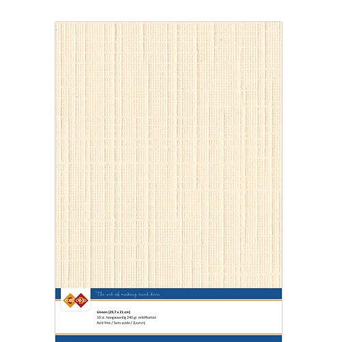 Linen cardstock - A4 - 07 Champagne (5x A4 Sheets)