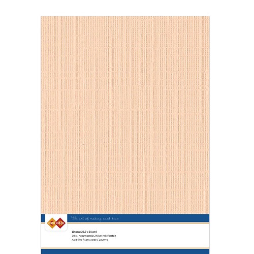Linen cardstock - A4 - 09 Light Salmon (5x A4 Sheets)