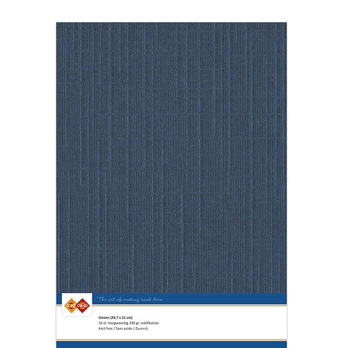 Linnen Karton - A4 - 30 Dark Blue (5x A4 Bogen)