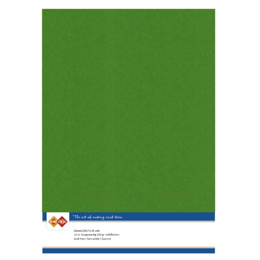 Linnen Karton - A4 - 60 Fern Green (5x A4 Bogen)