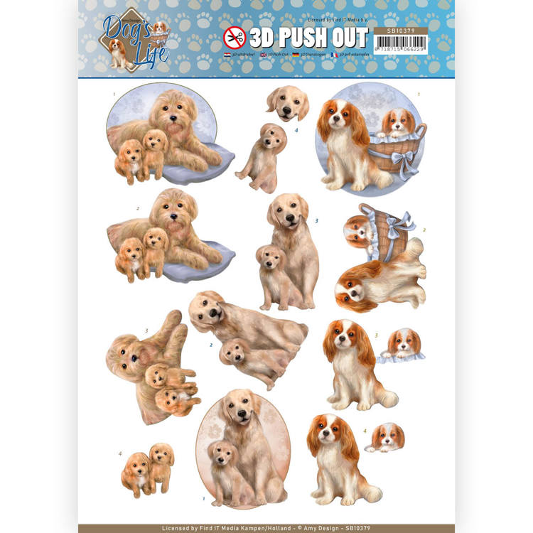 3D Die cut Sheet - Amy Design - Dog Mommy SB10379