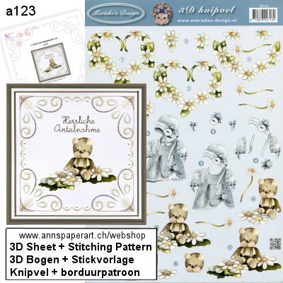 a123 Stitching pattern and 3D Sheet Marieke Design 2713