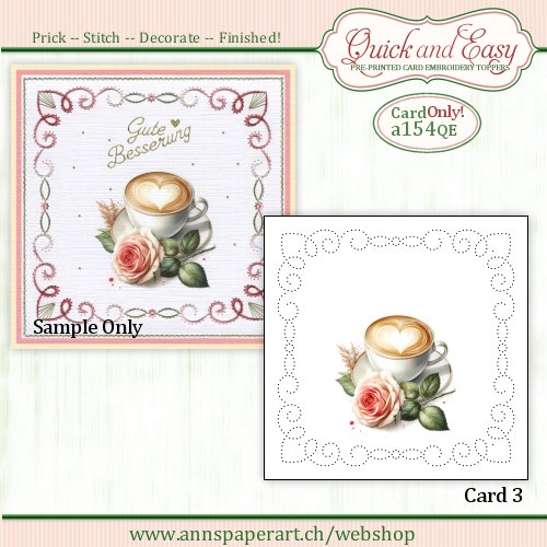 a154 Quick and Easy Card ONLY (3) (Instructions not included)