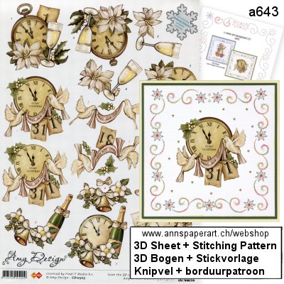 a643 Stitching pattern & 3D Sheet Amy Design CD10303