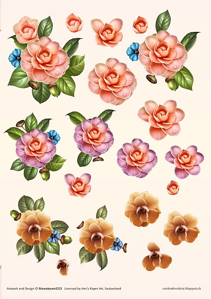 3D Bogen (A5) Ann's Paper Art Camellia 3DCE13010