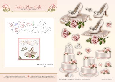 3D Card Embroidery Pattern Sheet 18 Wedding - Click Image to Close