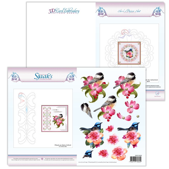 3D Card Embroidery Patterns with Ann & Sjaak #20