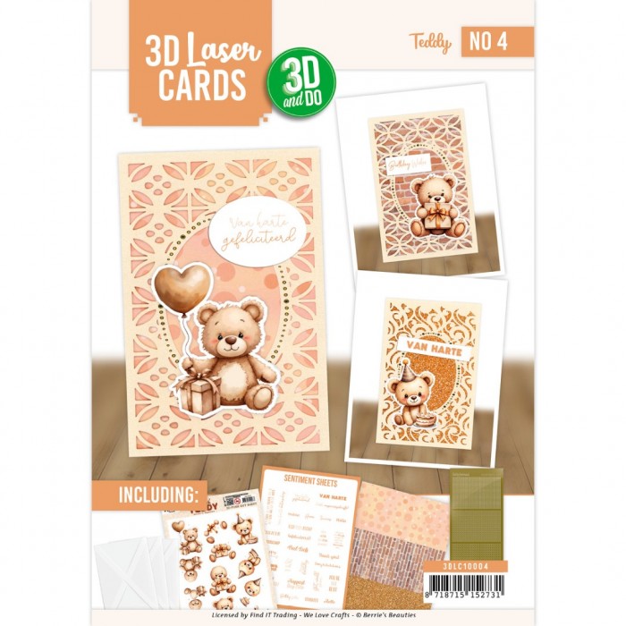 3D and Do Laser Cards 4 Teddy (Nur auf Vorbestellung)