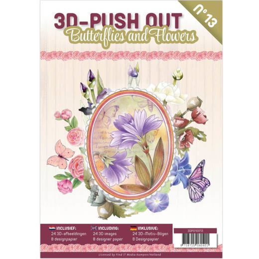 3D Pushout Book 13 - Butterflies & Flowers