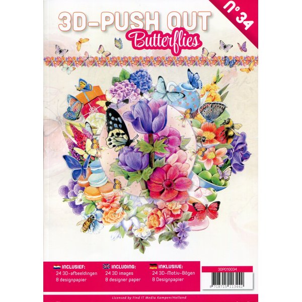 3D Push Out book 34 - Butterflies