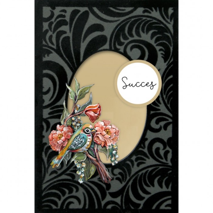 3D Velvet Cards A6 - Colorful Birds (Nur auf Vorbestellung)