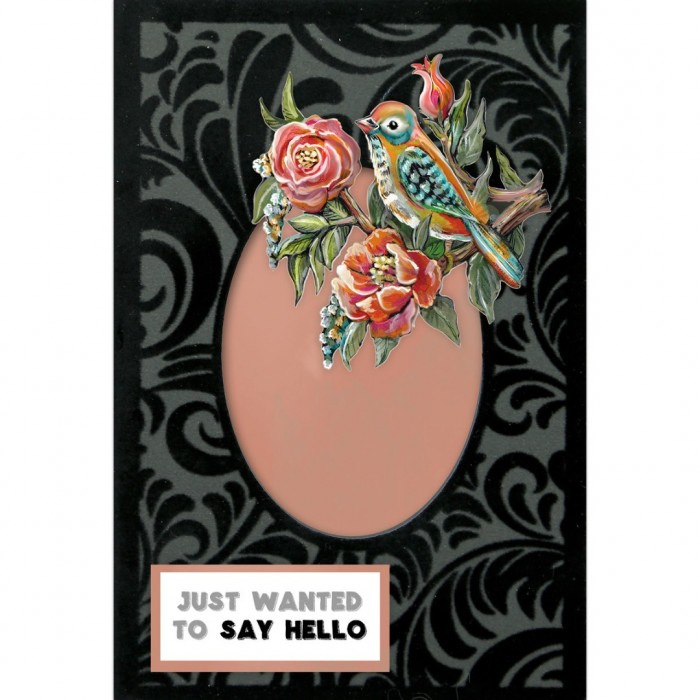 3D Velvet Cards A6 - Colorful Birds (Nur auf Vorbestellung)