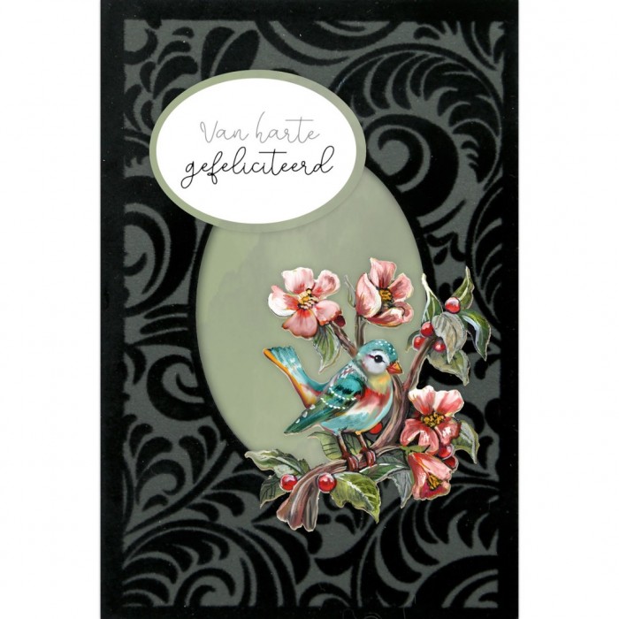 3D Velvet Cards A6 - Colorful Birds (Nur auf Vorbestellung)
