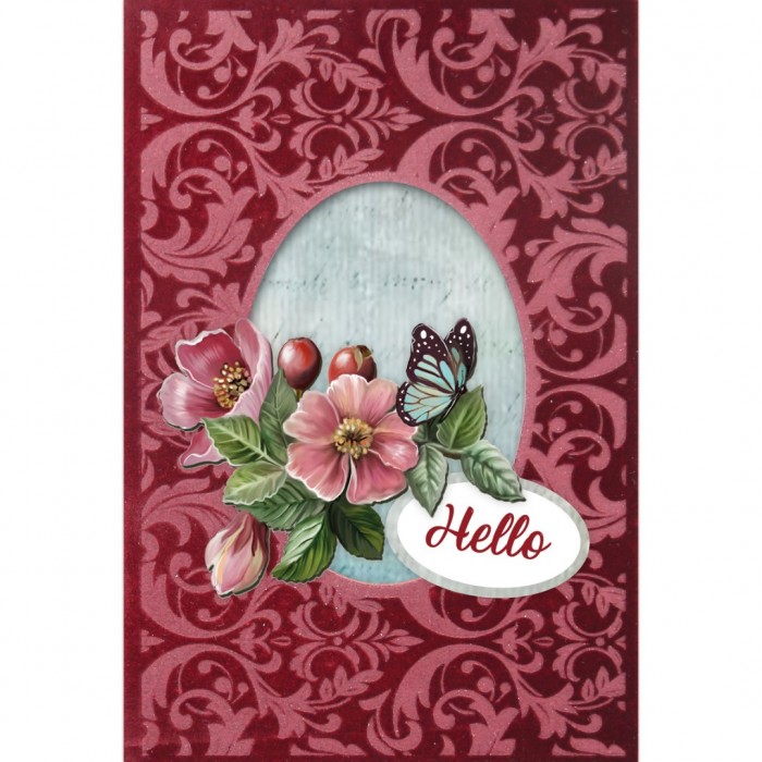 3D Velvet Cards A6 Rose Hip Set 9 - (Nur auf Vorbestellung)