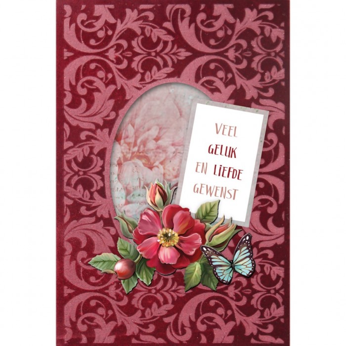 3D Velvet Cards A6 Rose Hip Set 9 - (Nur auf Vorbestellung)