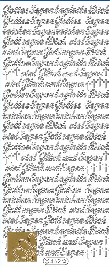 Sticker Starform 482 - Gottes Segen - Gold - Click Image to Close