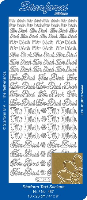 Sticker Starform 487 - Für Dich - Gold