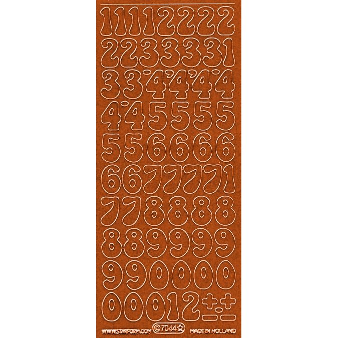 Stickers Starform 7044 - Number XL - Glitter Orange/Silber