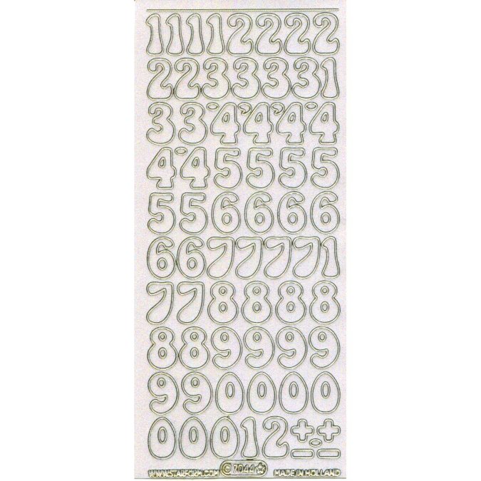 Stickers Starform 7044 - Number XL - Glitter Transparent Gold