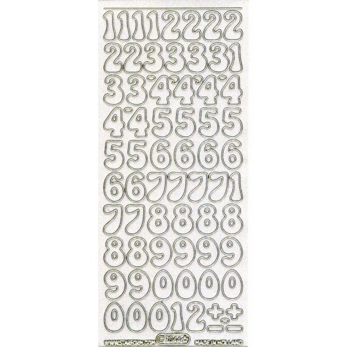 Stickers Starform 7044 - Number XL - Glitter Transparent Silber