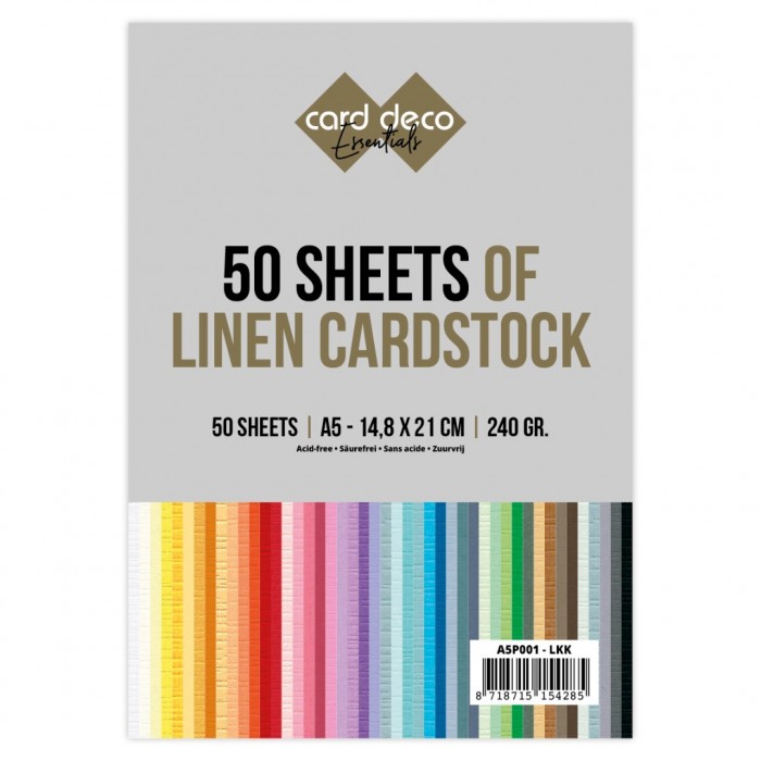 Jumbo Leinenkartonpaket - A5 - 50 Sheets