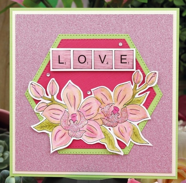 Clear Stamps - Amy Design - Pink Florals - Orchid