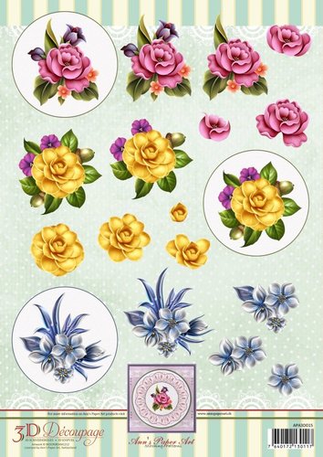3D Bogen Ann's Paper Art Flower Circles APA3D015