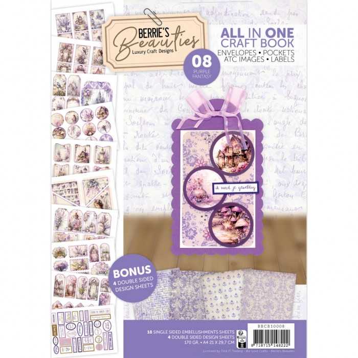 All-in-one Craft Book 8 - Purple flowers (Nur auf Vorbestellung)