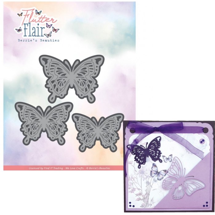 Berries Beauties Stanzschablone - Flutter Butterflies BBD10034