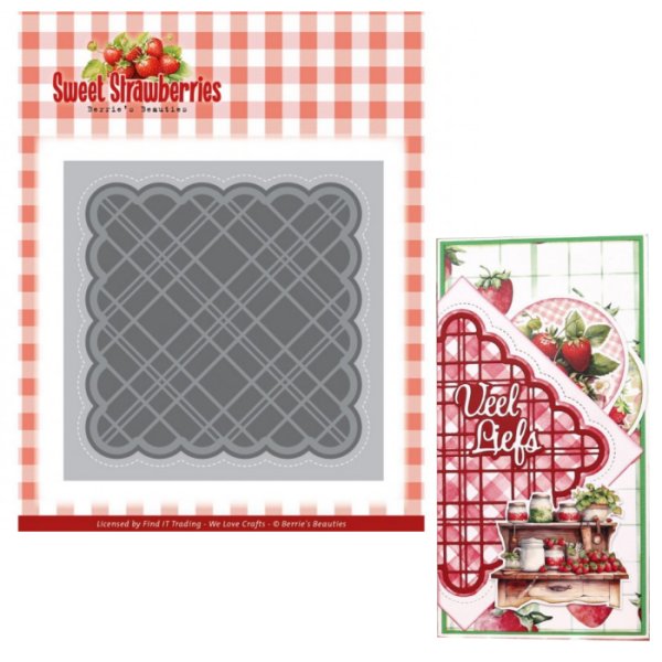 Berries Beauties Stanzschablone - Strawberries Trellis BBD10044
