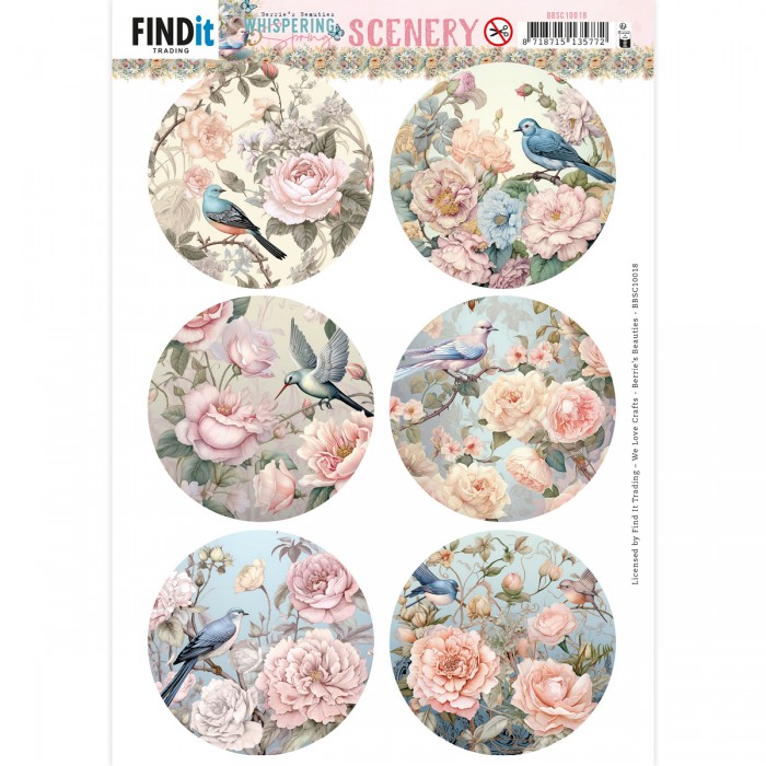 Push-Out Scenery Berries Beauties - Birds Round BBSC10018