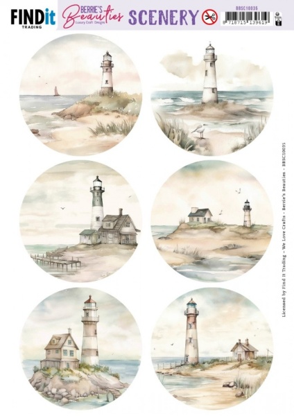 Push-Out Scenery Lighthouse - Round BBSC10035