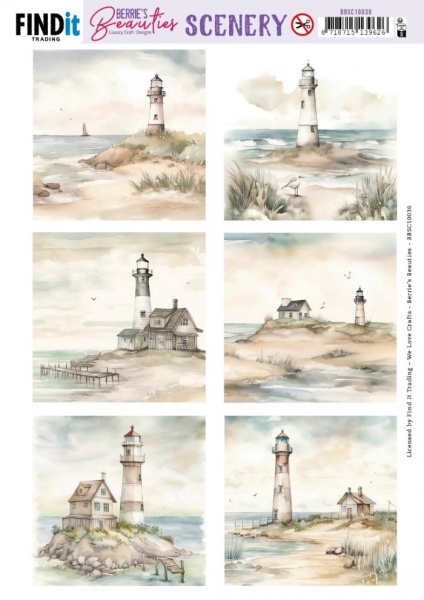Push-Out Scenery Lighthouse - Square BBSC10036